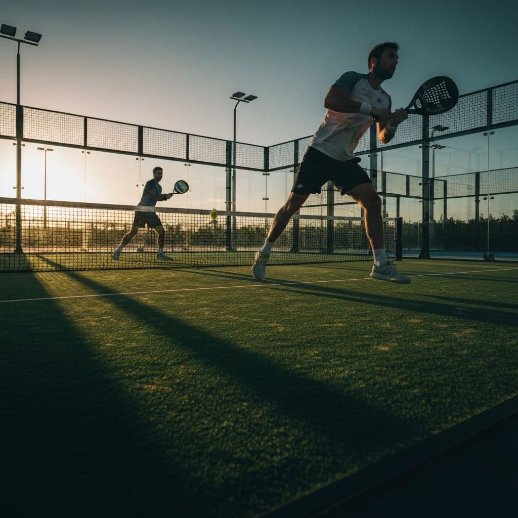 Padel spillere i aktion under en turnering i Danmark